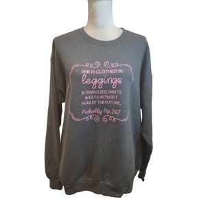 Novelty gray printed sweatshirt size XL